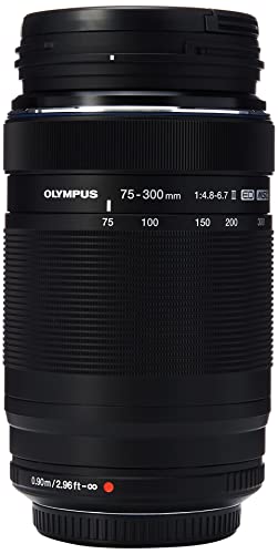 Olympus M.Zuiko Digital ED 75‑300mm F4.8‑6.7 II - Objetivo Adecuado para Todas Las cámaras MFT, Modelos Olympus OM-D & Pen, Serie G de Panasonic, negro