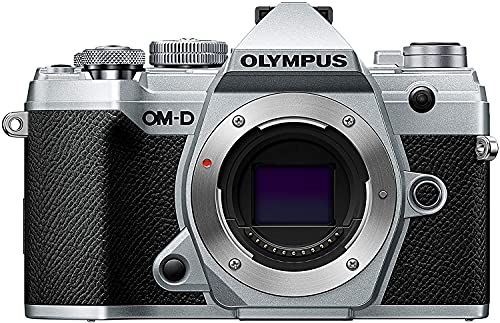 Olympus OM-D E-M5 Mark III MFT, Sensor de 20 MPX Estabilizador de Imagen de 5 Ejes Potente Autoenfoque, Visor Electrónico OLED, Vídeo 4K, WLAN, Bluetooth, Plata, Solo Cuerpo