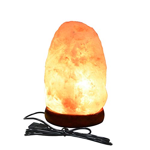 OM Home Lampara de Sal Natural Original Himalaya (USB monocromo menos de 1KG) Para Calmar El Cuerpo y La Mente, Piedra de Sal Lampara Para Purificar El Aire, Salt Lamp Night Light