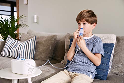 Omron Nebulizador C102 con lavado nasal 2 en 1, dispositivo de uso doméstico para el tratamiento de enfermedades respiratorias como el asma, para síntomas de tos y resfriados en niños y adultos