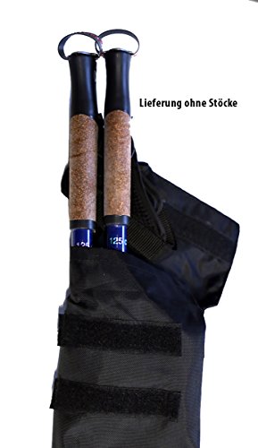 ON | TRACK · Bolsa de palos hecha de nylon con correa de transporte para 1 par de bastones de marcha nórdica o bastones de caminata