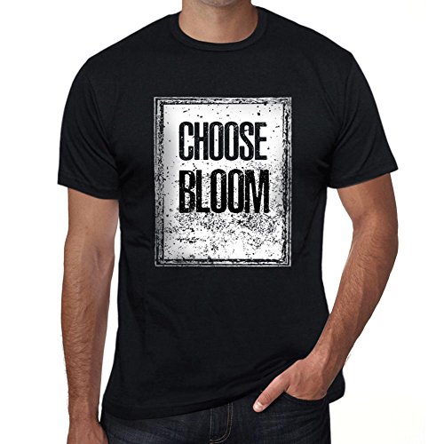 One in the City Hombre Camiseta Vintage T-Shirt Choose Bloom Negro Profundo