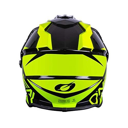 O'NEAL | Casco de Moto | Moto Enduro | Aberturas de ventilación para un máximo Flujo de Aire y refrigeración Visera Solar integrada | Casco Sierra R | Adultos | Negro Amarillo Neón | Talla M