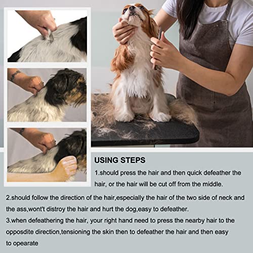 onebarleycorn – Cuchillo pelador Profesional para Perros, Mango de Madera ergonómico Herramienta de Aseo para Mascotas para Zurdos