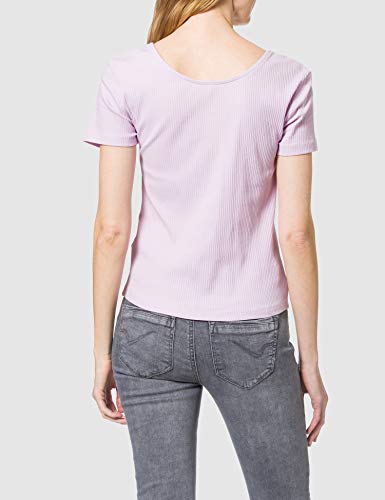 Only Onlsimple Life S/S Button Top Jrs-Chapa para niño Camiseta, Orchid Bloom, M para Mujer