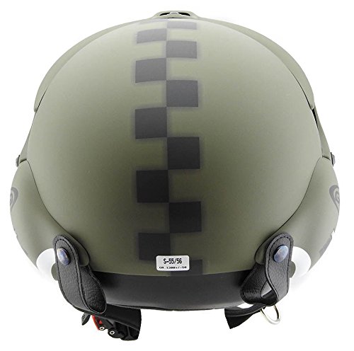 OPEN FACE SCOOTER HELMET OSBE GPA AIRCRAFT TORNADO GREEN ARMY TR1 UK 61-62CM EXTRA LARGE XL