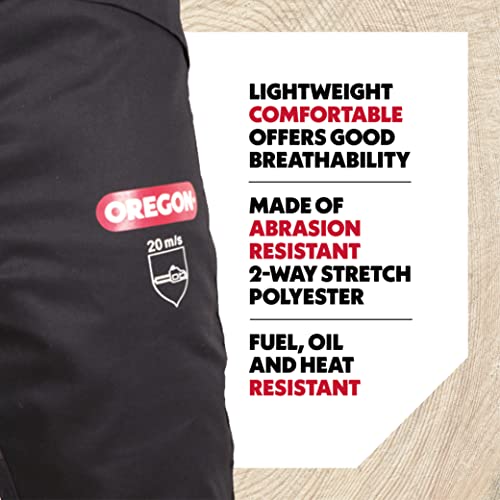 Oregon 295453/L Yukon+ Tipo A Clase 1 (20 m/s) Pantalones protectores para motosierra, negro, L
