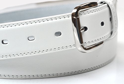Ossi 32mm- Cinturón para hombre, Medio (82cm - 92cm cintura), Blanco