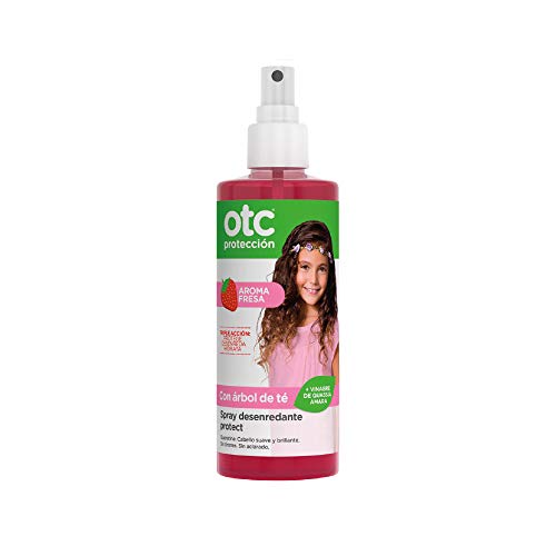 OTC Antipiojos Protección - Spray Desenredante Protect con Aroma a Fresa con Triple Acción, Protege, Desenreda e Hidrata - 250 ml