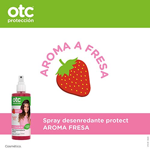 OTC Antipiojos Protección - Spray Desenredante Protect con Aroma a Fresa con Triple Acción, Protege, Desenreda e Hidrata - 250 ml