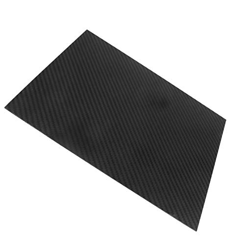 OTOTEC - Placa de fibra de carbono 3K, grosor de 0,5 a 2 mm, carbono, negro, 0.5mm