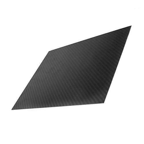 OTOTEC - Placa de fibra de carbono 3K, grosor de 0,5 a 2 mm, carbono, negro, 0.5mm