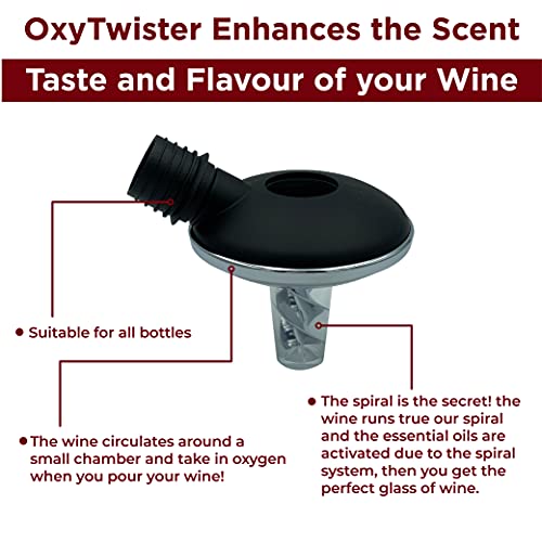 OxyTwister Aireador de vino para un mejor sabor al vino