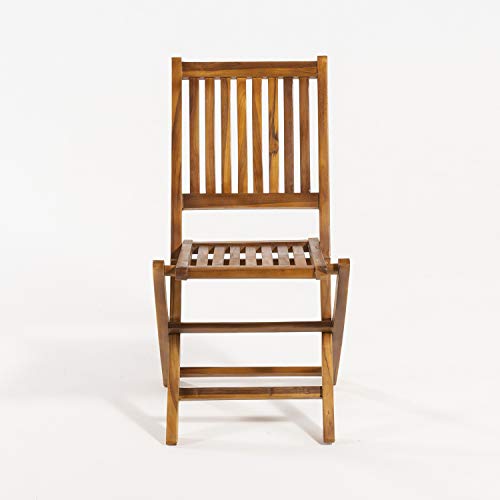 Pack 2 sillas jardín Teca Plegables, Madera Teca Grado A, Tamaño: 48x60x85 cm, Tratamiento al Agua aplicado