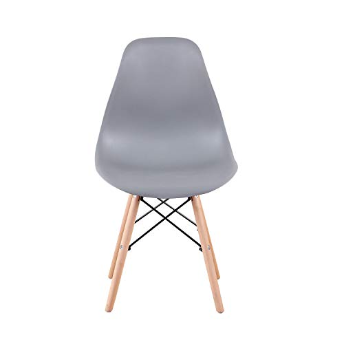 Pack 6 sillas de Comedor Silla diseño nórdico Retro Estilo (Gris-6)