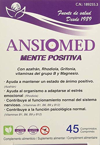 Pack Ansiomed MENTE POSITIVA 2x45 (90) CÁPS de Bioserum - Combate la ansiedad y potencia un estado de ánimo óptimo de forma natural. Tratamiento para 45 días.