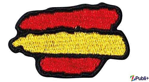 Pack de 3 Banderas de España parches autoadhesivos borde negro - termo adhesivos - para coser o planchar - parches para chaquetas, camisetas, mascarillas. …