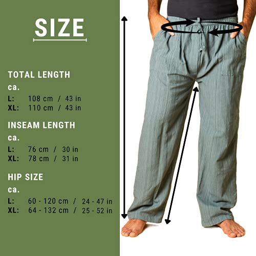 PANASIAM Relax Pants Cotton Lini, Grey, XL