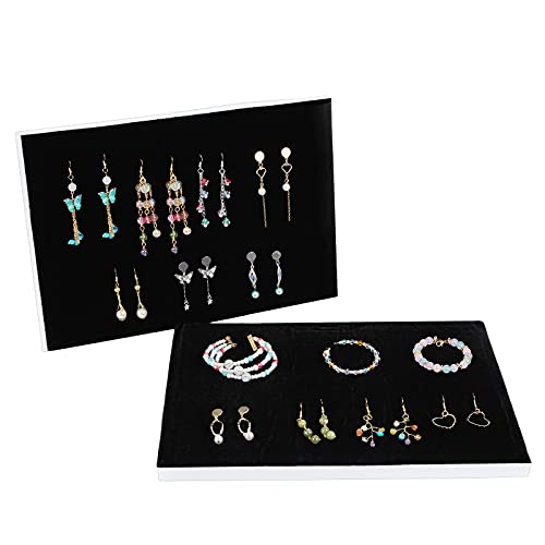 PandaHall Almohadilla de esponja para joyas, 3 unidades, bandeja de joyería, bandejas para joyas, bandejas de exhibición, 23,1 x 34,3 x 1,15 cm