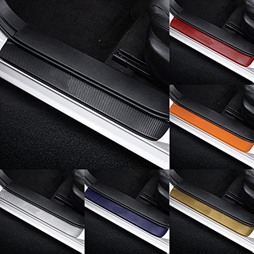 Pangtyus 4PCS Car Door Sill Guard Scuff Plate Decal Carbon Fiber Stickers, for Lexus CT200h F Sport ES LS IS GS LC RC GC RX UX NX LX GX