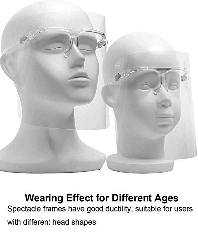 Pantalla Protección Facial para Adultos y Estudiantes, Face_Shield Visera de Protección(con 12 Viseras Antivaho Reemplazables y Lavables y 6 Gafas Reutilizables)