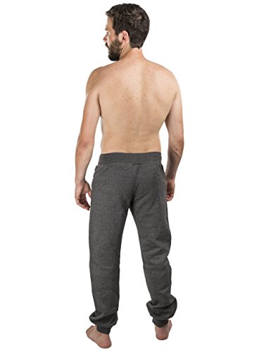 Pantalones de Correr para Hombres Lederhosen Wiesn Runner Long - Pantalones de Correr Bordados - Trachtenhose Oktoberfest - Schöneberger Trachtenlederhose (M, Gris Oscuro)