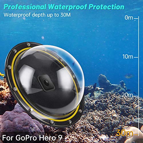 para GoPro Dome Hero 9 Black Carcasa Impermeable para Domo gopro 9 con empuñadura de gatillo Flotante para cámara de acción