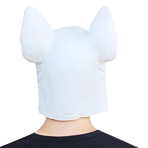 PartyCostume Máscara de Cabeza Humana de Fiesta de Traje Lujo de Halloween Bull Terrier