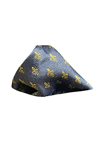 PB Pietro Baldini Pañuelos de bolsillo para hombre hecho 100% de seda - Elegante pañuelo para traje o chaqueta - 25 x 25 cm - Oro Azul2