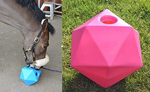 Pelota de trébol de caballo de 22,86 cm, 6 litros de comedor, boredom, color rosa