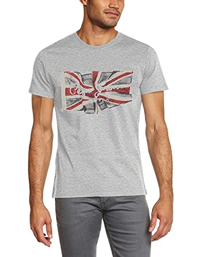 Pepe Jeans Flag Logo Camiseta, Gris (Grey Marl 933), XX-Large para Hombre