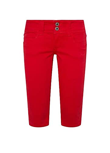 Pepe Jeans Venus Crop Pantalones Cortos, 244mars Red, 29 para Mujer