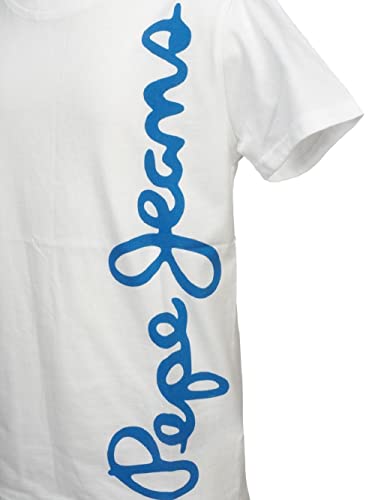 Pepe Jeans Waldo Camiseta, Blanco (Optic White 802), 14 años para Niños