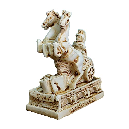 perfk Gladiador Romano/Caballos/Estatua de Carro/Decoración del Hogar Decoración de Pecera