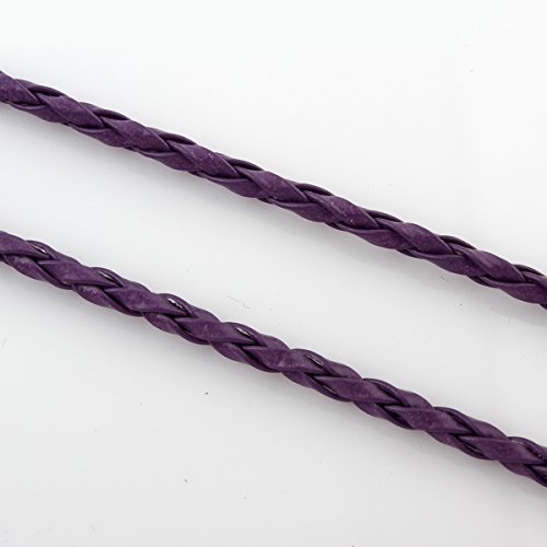 Perlin C62 - Collar de cuero trenzado, 10 unidades, con cierre de mosquetón y cadena de extensión, para adornos y manualidades, fabricación de joyas