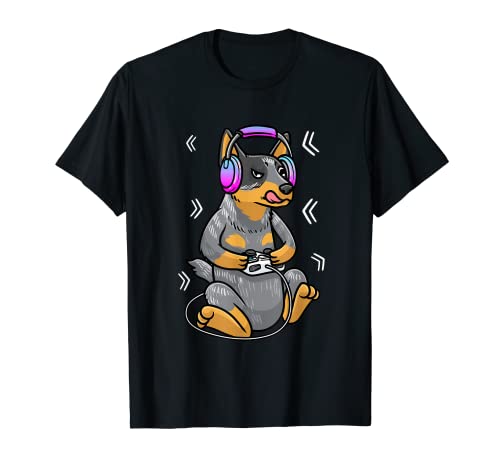 Perro Ganadero Australiano Gamer Gaming Boyero Australiano Camiseta