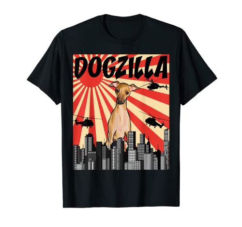 Perrozilla Perro Dogzilla Japonés Lebrel Italiano Camiseta