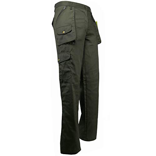 Petersabitidalavoro Pantalones de trabajo de camuflaje multibolsillos para caza, pesca, setas Verde 56