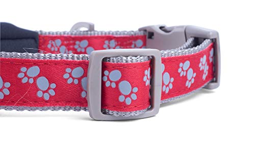 Petface Signature Collar Acolchado para Perro, de la Marca, Talla pequeña, con Lunares de Color Gris