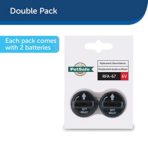 PetSafe - Paquete de 2 Baterías RFA-67 (6V) - Compatible con Collar de Adiestramiento, Anti-ladridos y Fugas de Perros