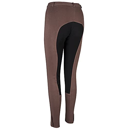 Pfiff 101197 - Pantalones de equitación para mujer, color Marrón (Brown/Black), talla 48