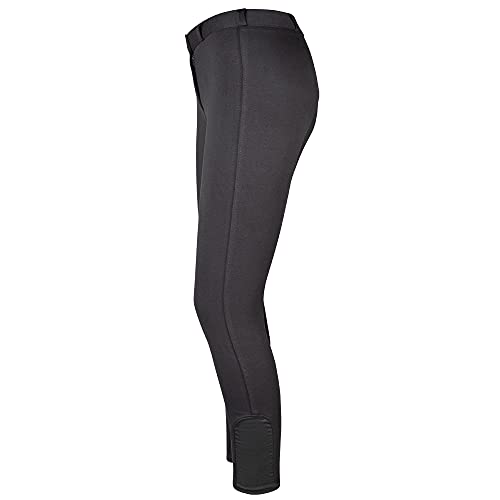 PFIFF 102290 Thea - Pantalones de equitación para Mujer (Piel sintética), Evergreen, Pantalón de equitación Thea, Mujer, Color Negro, tamaño 36