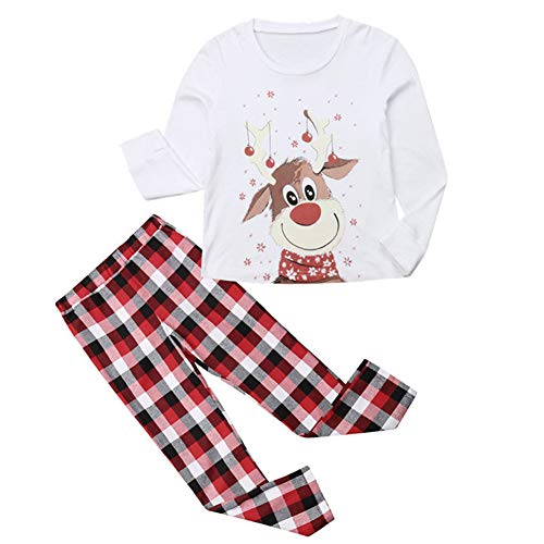 Pijama Familiar de Navidad Invierno Dos Piezas Pantalon y Camiseta Conjunto Mama Papa y Bebe Ropa Igual para Toda la Familia Sleepwear Traje de Domir Nightwear Sleepsuit Pijamas Navideños Familiares