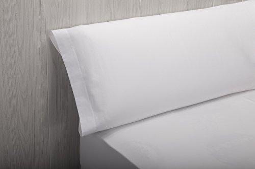 Pikolin Home - Funda de almohada 100% algodón, transpirable y de 140 hilos calidad extra en color blanco