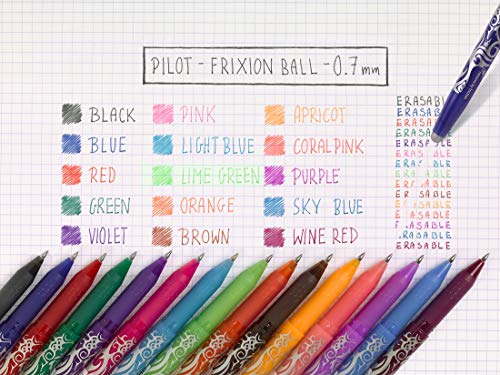 Pilot Frixion 0.7 - Recambios de tinta para bolígrafo roller (6 unidades), color verde