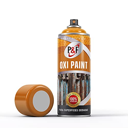 Pintura antioxidante OXIPAINT en spray para metal. P&F/Uso directo/NO NECESITA IMPRIMACIÓN/Interior - Exterior/Tratamiento superficies oxidadas.