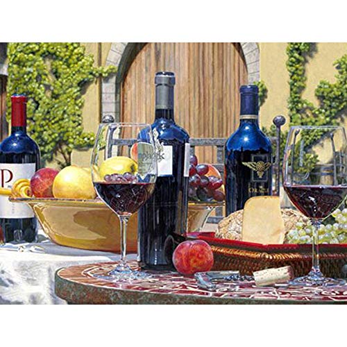 Pintura de Diamante DIY 5D Talla Grande Taladro Completo Buen vinoNúmeros Diamond Painting Kits pedrería Cristal Cross Stitch Art Craft Home Wall Decor F1272 50x60cm