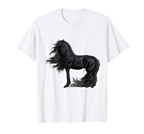 Pintura para caballos Caballo frisón Regalo de cumpleaños Camiseta