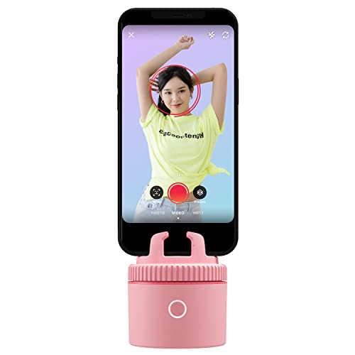 Pivo Pod Lite (Pink - Rosado) - Mini Soporte de Seguimiento Automático para Teléfonos - Seguimiento de Cuerpo y Cara por Bluetooth - Creación de Contenido para Tiktok e Instagram
