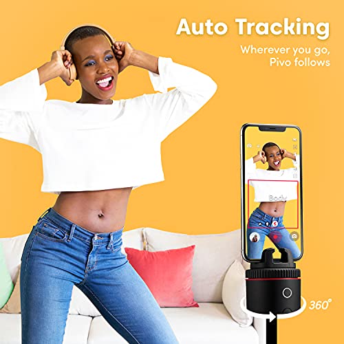 Pivo Standard Pack Red - Set Completo de Creación de Contenido - Seguimiento Automático de 360​​° - Incluye Trípode, Soporte y Estuche - Selfie Vlogging Seguimiento de Rostro y Cuerpo